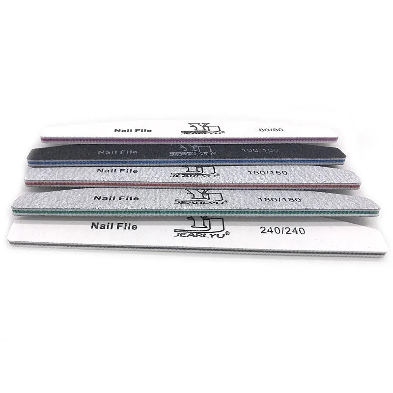 5Pcs Nail File Set with Mixed Grits for Professional Manicure - Smarsty