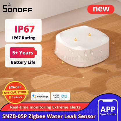 Sonoff SNZB-05P Zigbee Water Leak Detector With Remote Control - Smarsty