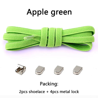No Tie Shoe Laces Flat Elastic Shoelaces for Sneakers Tieless Shoelace Expand Shoestrings One Size Fits All Adult and Kids Shoes - Smarsty
