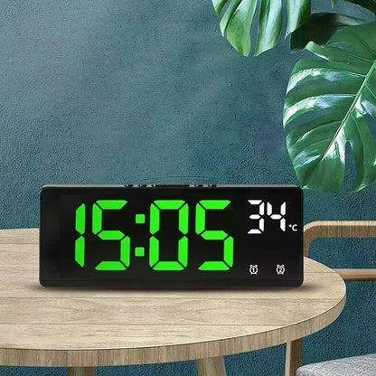 Voice Control LED Alarm Clock with Temperature Display - Smarsty