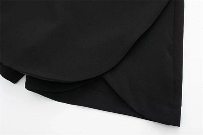 MUJER 2025 Black Mini Skirt Shorts Woman Fashion Asymmetric Skort For Women High Waist Short Skirts Woman Summer Casual Shorts - Smarsty