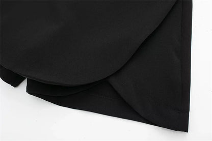 MUJER 2025 Black Mini Skirt Shorts Woman Fashion Asymmetric Skort For Women High Waist Short Skirts Woman Summer Casual Shorts - Smarsty