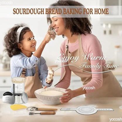 Professional Baking Tools Kit with Sourdough Starter Jar - Smarsty