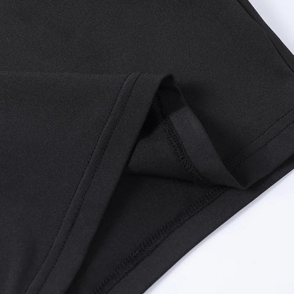 European and American Spring/Summer Round Neck Long Short sleeved 3/4 Shorts Two piece Women's Fashion Sports Versatile Set - Smarsty