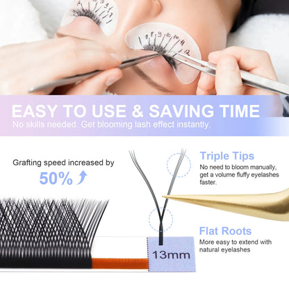 YY Shape Triple Top Eyelash Extensions for Volume - Smarsty