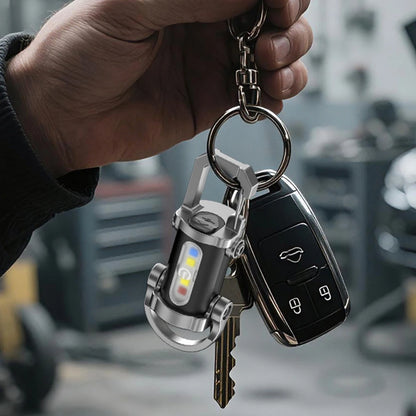 Mini Flashlight Multifunctional COB LED Keychain Flashlight 7 Gear Ultralight Camping Flashlight Waterproof for Camping Hiking