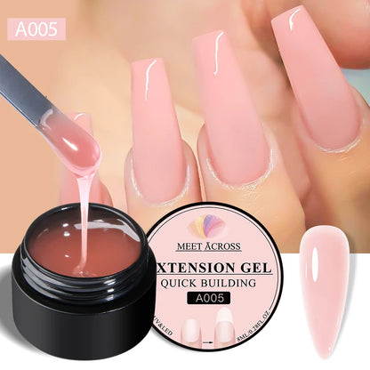 Milk White Quick Extension Gel Nail Polish 8ml Long Lasting Formula - Smarsty