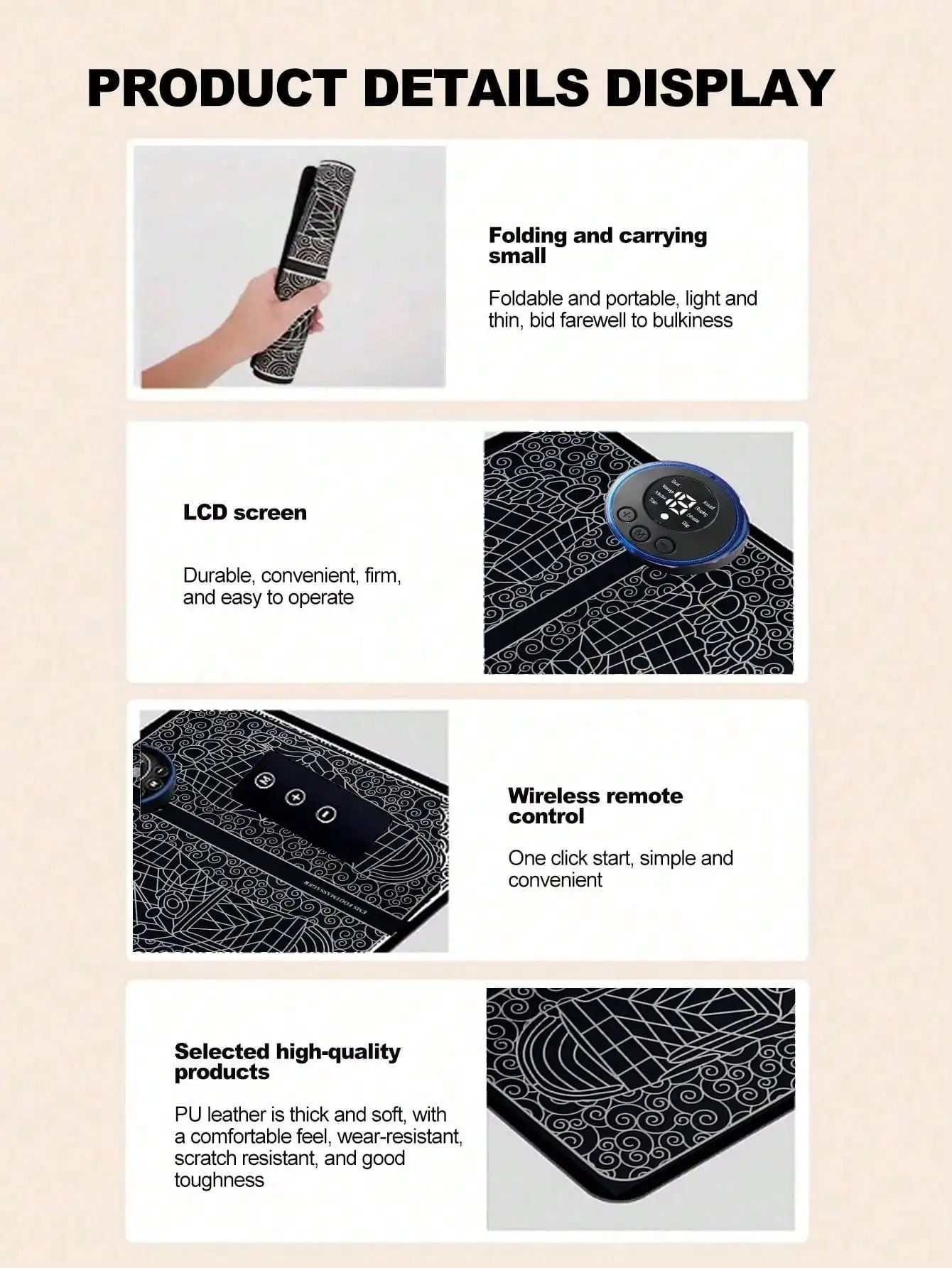 Rechargeable EMS Foot Massager for Enhanced Blood Circulation - Smarsty