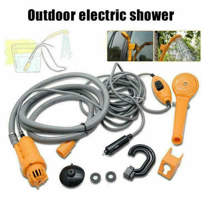 Portable Camping Shower Hiking Travel 12V Car Cigarette Lighter Outdoor Bath Shower of Plant Watering Car Cleaning Pet Bath Pump by Smarsty