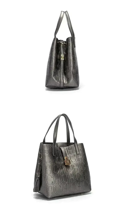 Large Capacity Handbag With Lock Design Luxury Crossbody - Smarsty