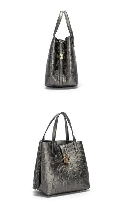 Large Capacity Handbag With Lock Design Luxury Crossbody - Smarsty