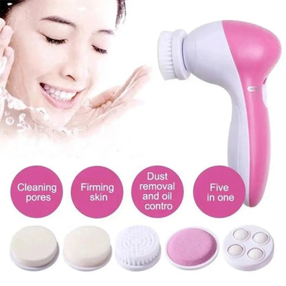 Electric 5 In 1 Facial Brush With Pore Cleaner - Smarsty