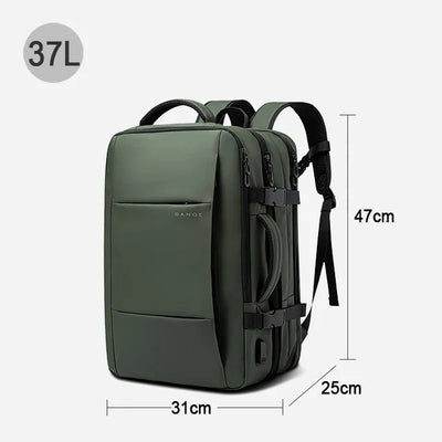 BANGE Travel Backpack Men Business Backpack School Expandable USB Bag Large Capacity 17.3 Laptop Waterproof Fashion Backpack - Smarsty