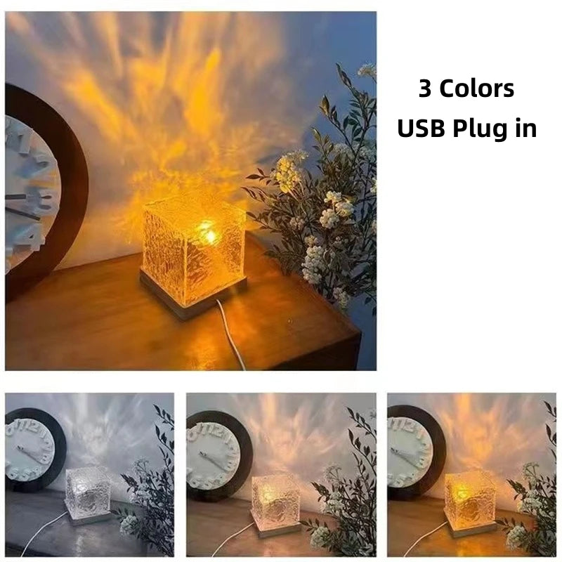 Dynamic Rotating Water Ripple Projector Night Light - Smarsty