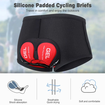 NEWBOLER Breathable Cycling Underwear Cycling Shorts  5D Gel Pad Shockproof Bicycle Underpant MTB Road Bike Underwear Man Shorts