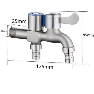Stainless Steel Double Outlet Faucet for Efficient Water Control - Smarsty