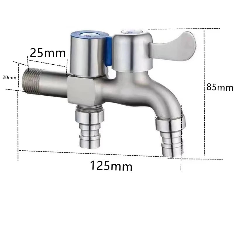Stainless Steel Double Outlet Faucet for Efficient Water Control - Smarsty