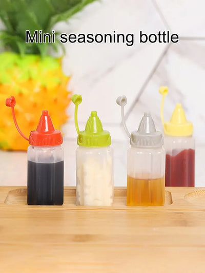 4PCS Kitchen Household Sauce Vinegar Squeeze Bottle Portable Outdoor Barbecue Picnic Feast Bottle Kitchen Accessories Small Tool by Smarsty