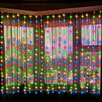 3/4/6m Curtain LED String Lights Garland USB Festoon Remote Control Fairy Garland Lights Christmas Decoration for Bedroom Home - Smarsty
