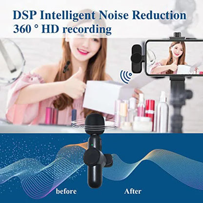 2.4G Wireless Lavalier Microphone for Clear Audio Recording - Smarsty