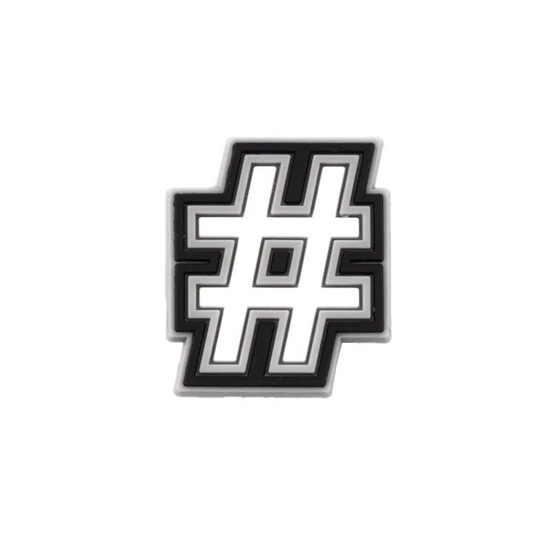 1 Pcs Letter Shoe Charms for Clog Sandals Shoe Decoration Number Alphabet Characters DIY Shoes Pins for Boy Girl Men Women