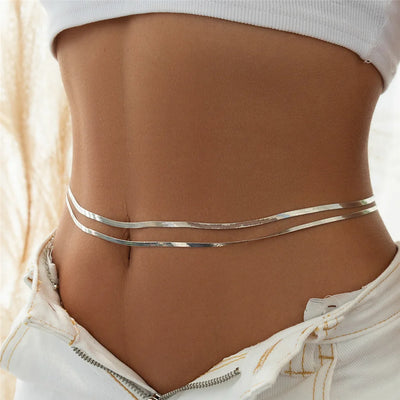 Ingemark Sexy Flat Snake Chain Waist Belt for Women - Smarsty