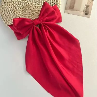 Extra Large Satin Bow Hairpin for Women - Smarsty