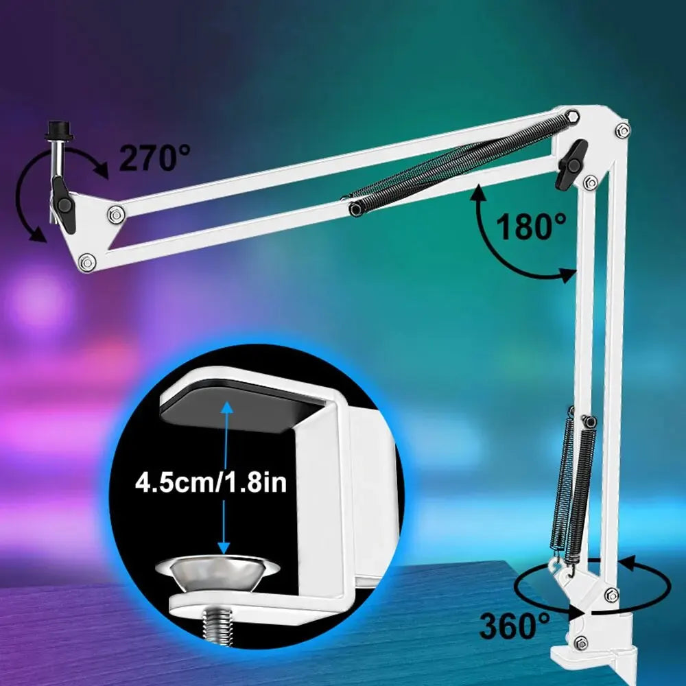 Zealsound RGB USB Gaming Microphone with Articulated Arm - Smarsty