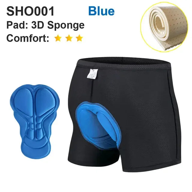 NEWBOLER Breathable Cycling Underwear Cycling Shorts  5D Gel Pad Shockproof Bicycle Underpant MTB Road Bike Underwear Man Shorts