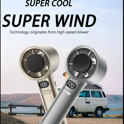 Portable Fan 120-Speed Digital Display Ice Cooling Tech Stylish Semiconductor Condensation Mini Personal Fan  for Home, Office