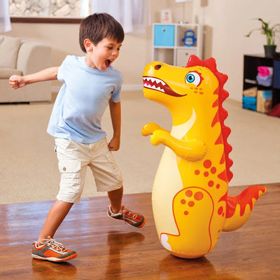 Children Adult Tumbler Boxing Inflatable Standing Punching Bag Boys Dinosaur Sport Toys Kids Activity Outdoors Game Gift - Smarsty