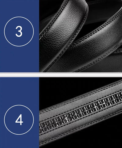Luxury Men's Leather Belt with Metal Buckle Durable Soft Design - Smarsty