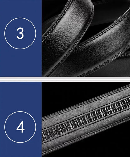 Luxury Men's Leather Belt with Metal Buckle Durable Soft Design - Smarsty