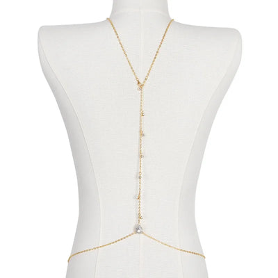 Backless Rhinestone Body Chain for Summer Beach Wear - Smarsty