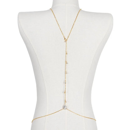 Backless Rhinestone Body Chain for Summer Beach Wear - Smarsty