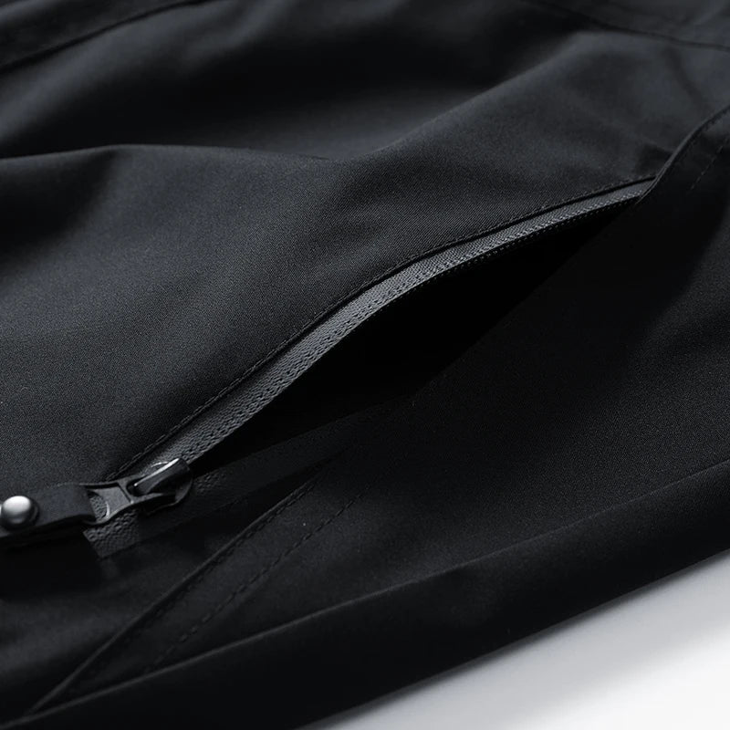 Waterproof Jacket Men Outdoor Softshell Zip Up Hooded Jacket Windbreaker Hiking Camping Coats Lightweight Spring Autumn Coats