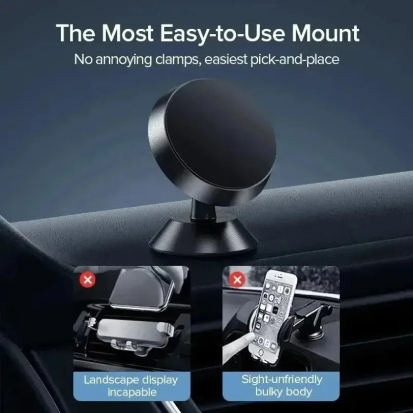 360 Degree Rotation Magnetic Car Phone Holder for iPhone - Smarsty