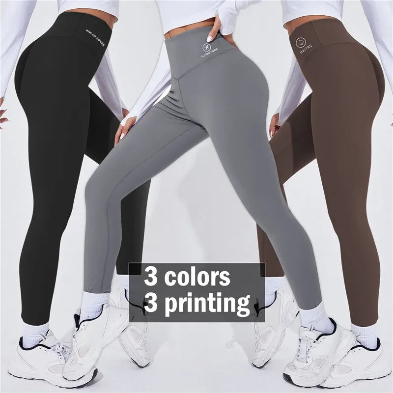 High Waist Yoga Warm Leggins Sports Tights Thermal Woman Running Pants Sexy Butt Lifting Leggings Push Up Panties Gym Fitness - Smarsty