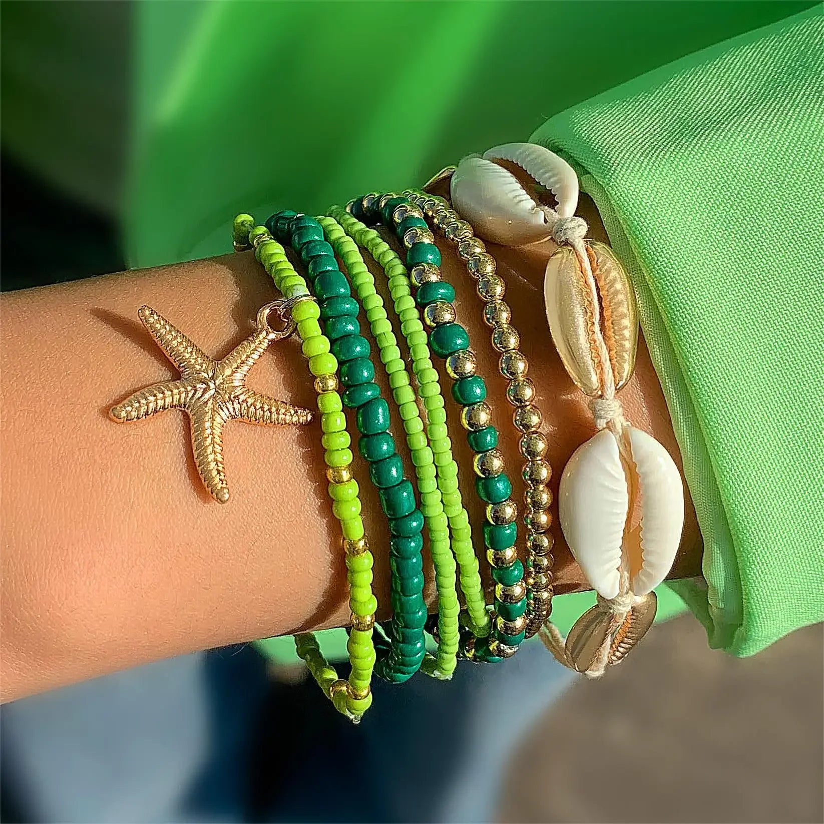 Boho Summer Starfish Bracelet Set for Women - Smarsty