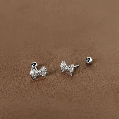 925 Silver Tragus Piercing Helix Studs Butterfly Heart - Smarsty
