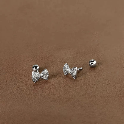 925 Silver Tragus Piercing Helix Studs Butterfly Heart - Smarsty