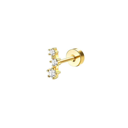 Stainless Steel Earrings For Sensitive Ears Slim Flat Back - Smarsty