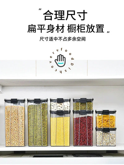 460-1800ml Sets Kitchen Stackable Sealed Jar Plastic Food Storage Box Multigrain Tank Bottle Dried Fruit Tea Storage Containers by Smarsty