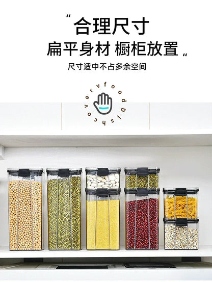 460-1800ml Sets Kitchen Stackable Sealed Jar Plastic Food Storage Box Multigrain Tank Bottle Dried Fruit Tea Storage Containers