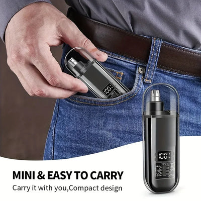 Nose Ear Hair Trimmer for Men - USB C Rechargeable Portable Fast Charge, Compact Grooming Kit - Smarsty