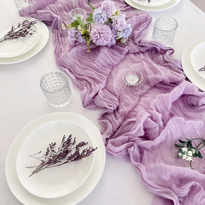 Semi-Sheer Gauze Table Runner for Elegant Events - Smarsty