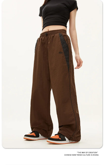 Women Casual Joggers Pants Fashion Streetwear Oversized Sports Wide Leg Pants Hip Hop Y2k Sweatpants High Waist Baggy Trousers - Smarsty