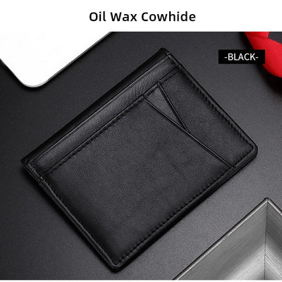 YUECIMIE Super Slim Soft Wallet Genuine Leather Mini Credit Card Holder Wallets Purse Thin Small Card Holders Men Wallet - Smarsty