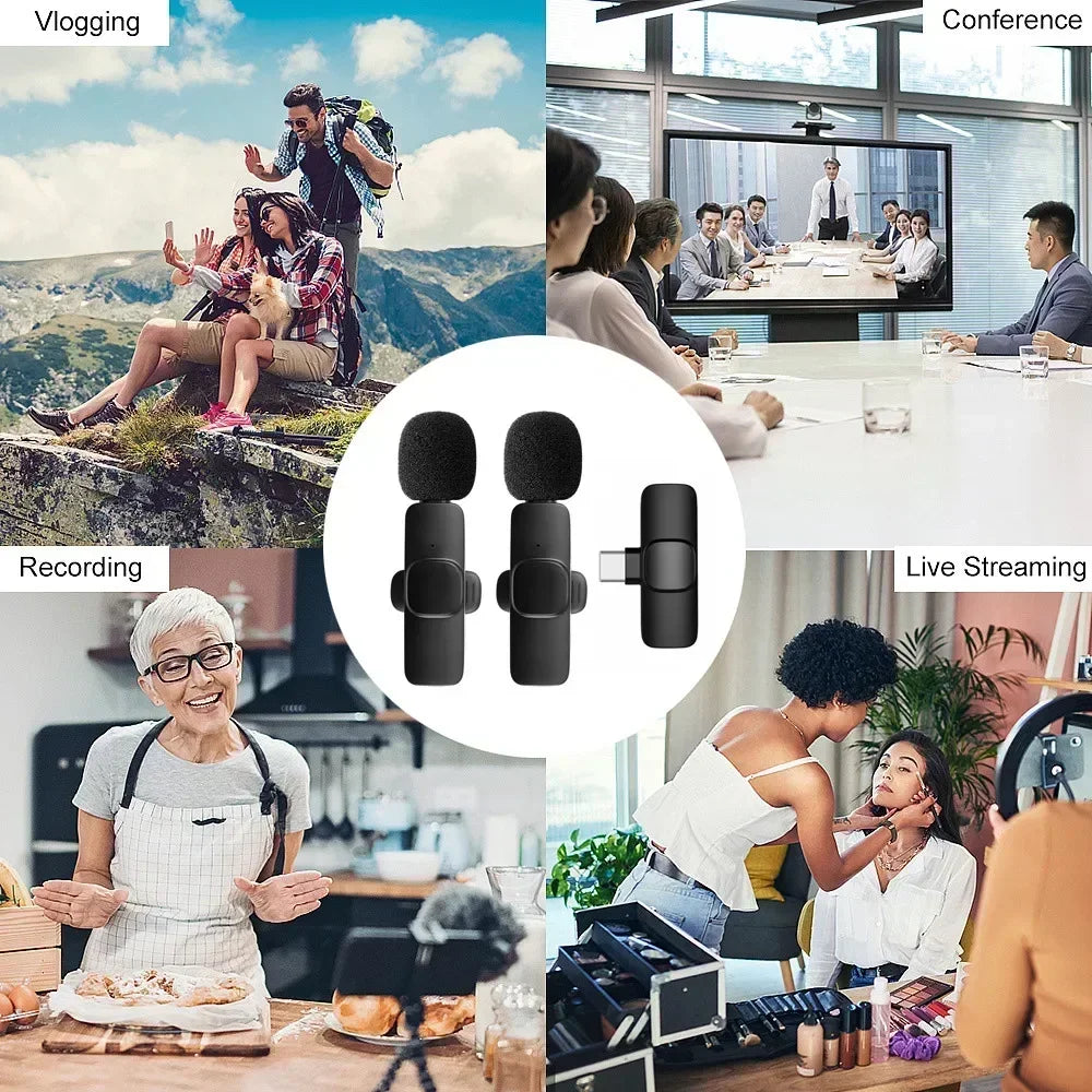 Portable Wireless Lavalier Microphone for Clear Live Streaming - Smarsty