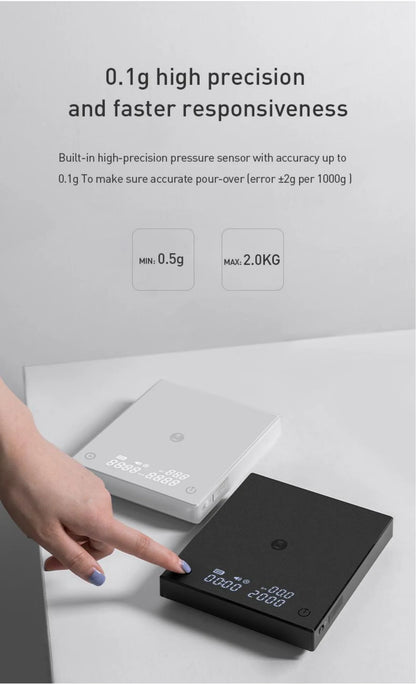 Timemore Black Mirror Digital Coffee Scale with LED Display - Smarsty